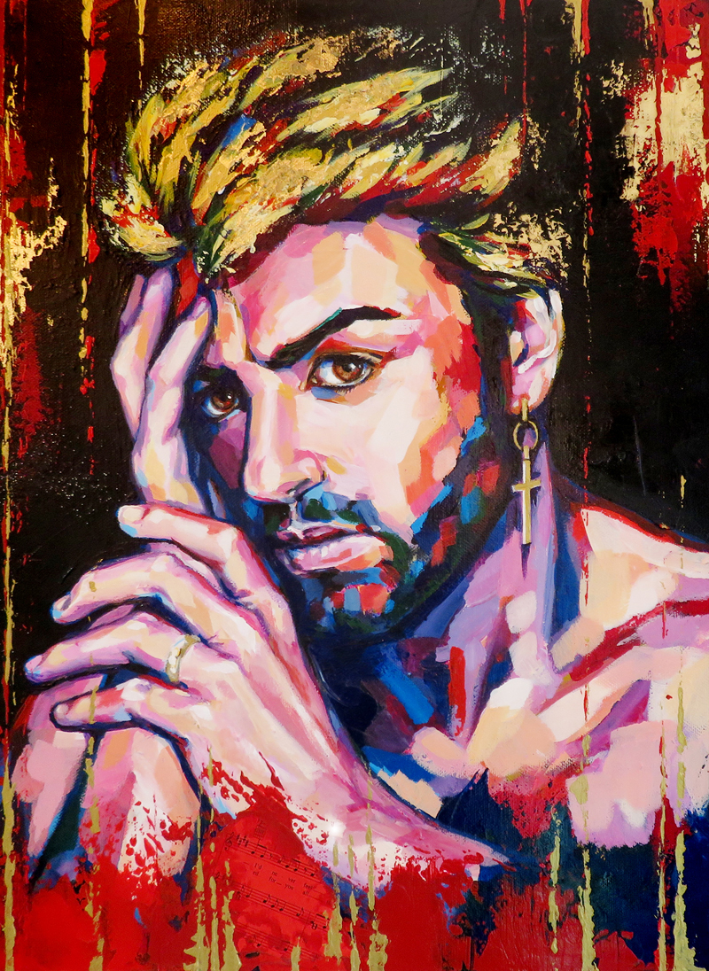 George Michael acrylic on canvas